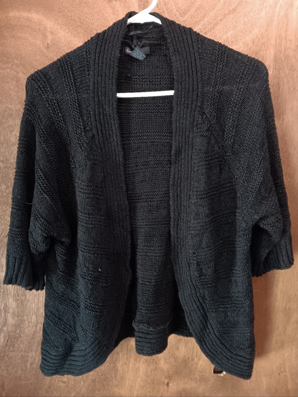 Thesis Black Open Front Women's Cardigan Sweater